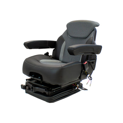 Uni Pro 1007 Air Suspension Seat | 12-Volt | Gray/Black Fabric