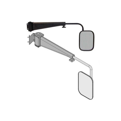 K&M Mfg Mirror Kit for John Deere 9000 Series 4WD Tractors | Right-Hand | Black Powder Coat