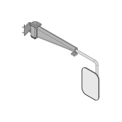 K&M Mfg Mirror Kit for John Deere 9000 Series 4WD Tractors | Right-Hand | Black Powder Coat