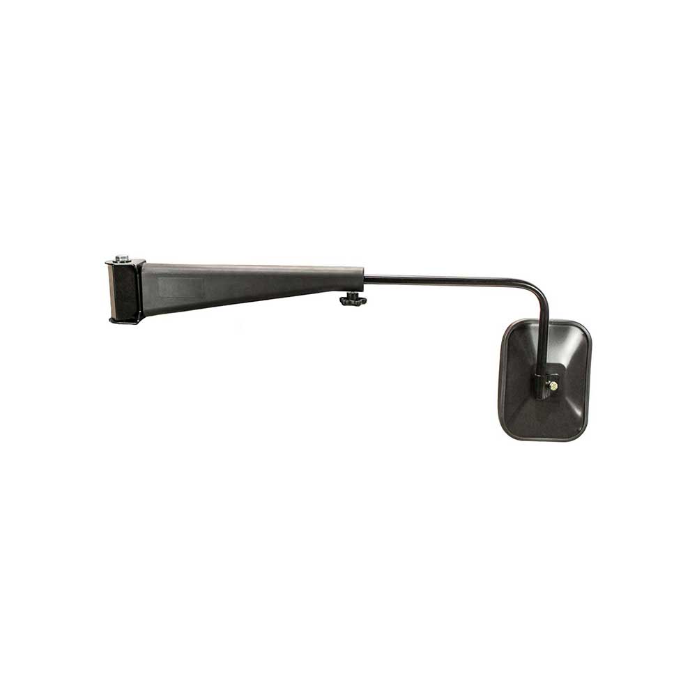 K&M Mfg All-Purpose Mirror Kit | Universal Fit | Rectangular | LH or RH | Black Powder Coat