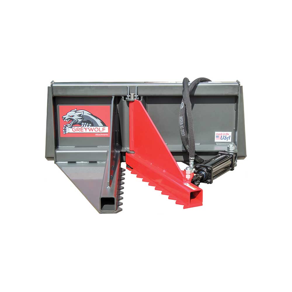 GREYWOLF Tree Puller Attachment for Skid Steer Loaders | Gray/Red Powder Coat