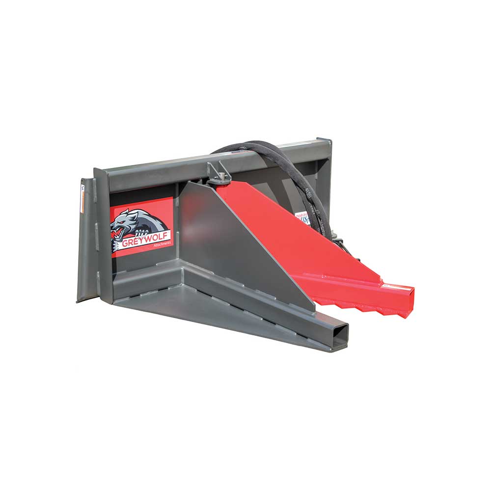 GREYWOLF Tree Puller Attachment for Skid Steer Loaders | Gray/Red Powder Coat