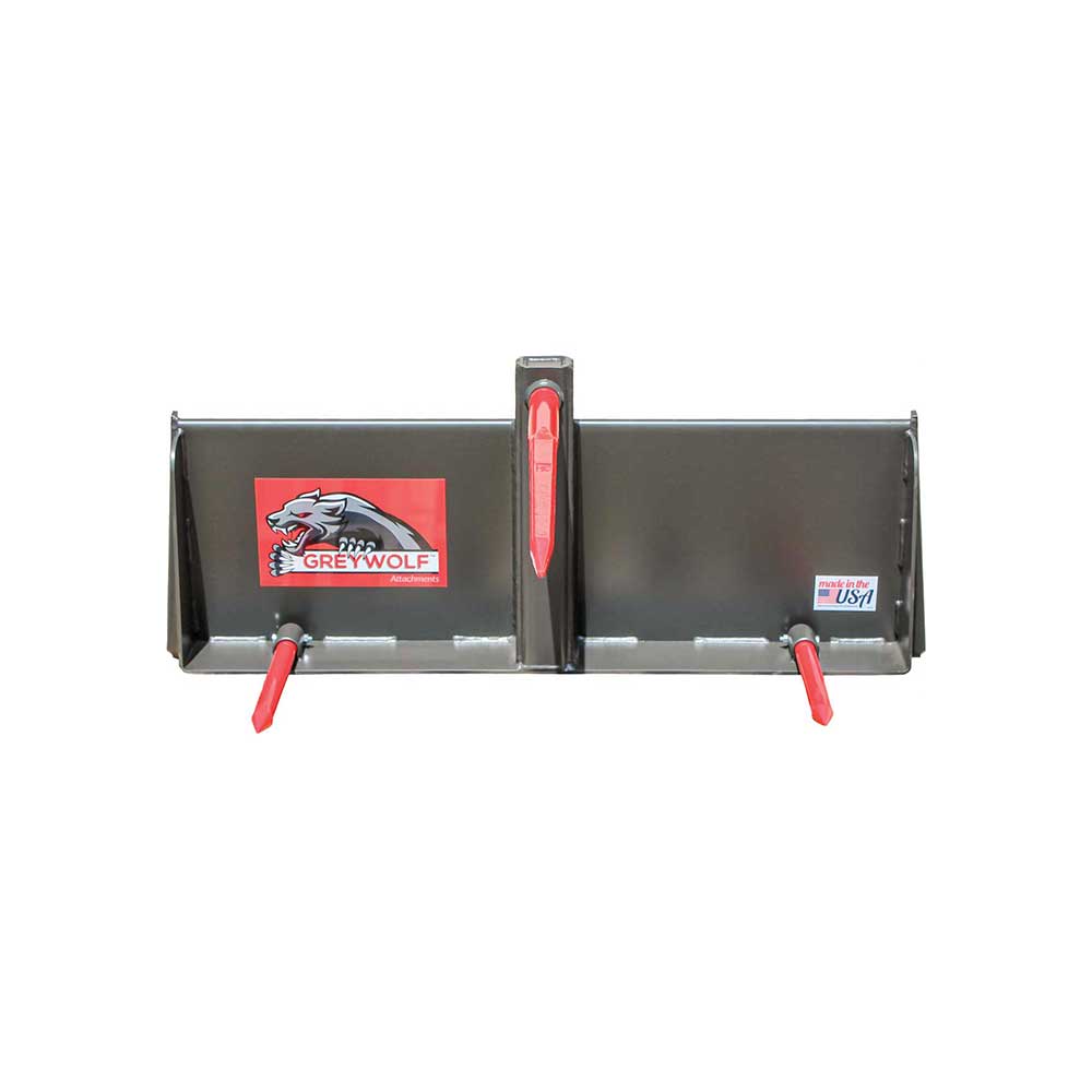 GREYWOLF Bale Spear Attachment for Skid Steer Loaders | Gray/Red Powder Coat