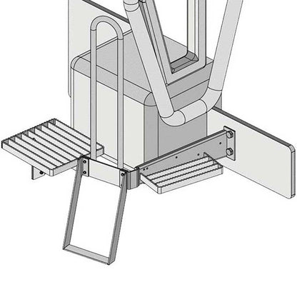 K&M Mfg Big M Window Step & Handrail Kit for Case IH 71-72-89 Series Magnum Tractor | Original Color