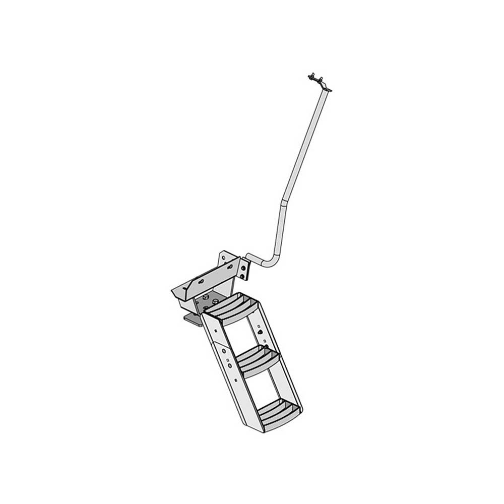 K&M Mfg Step Kit for International Harvester 2+2 Series | 3-Step Unit | Left-Hand | Original Color