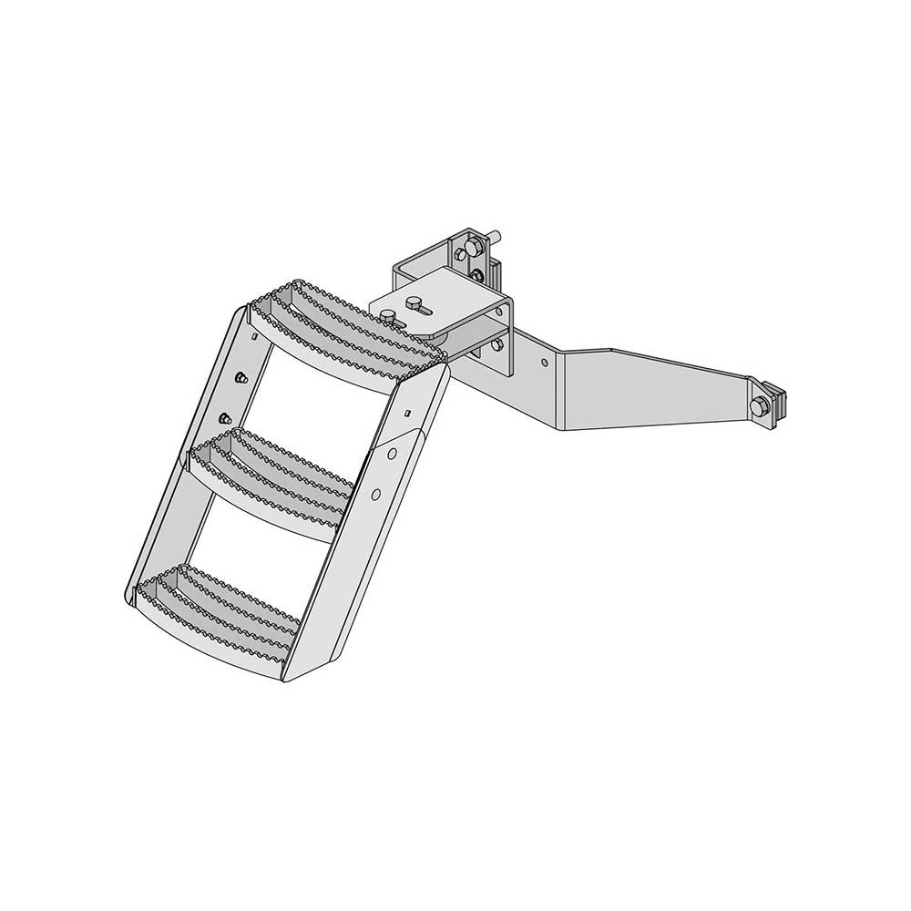 K&M Mfg Step Kit for International Harvester 06-66 Series Tractors | With Cab | 3-Step Unit | LH