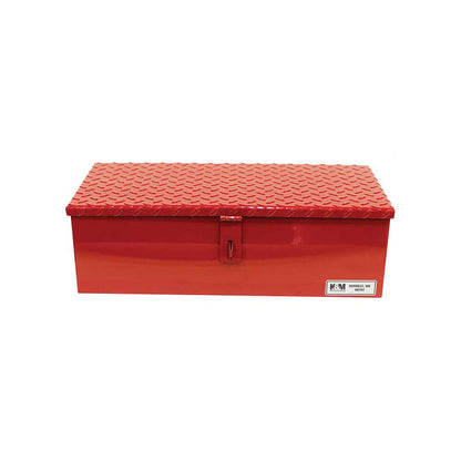 K&M Mfg #30 Toolbox | 23-In. x 10-In. x 7-In. | Red Powder Coat