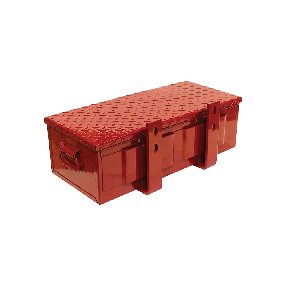 K&M Mfg #30 Toolbox & Mounting Brackets Kit | 23-In. x 10-In. x 7-In. | Red Powder Coat