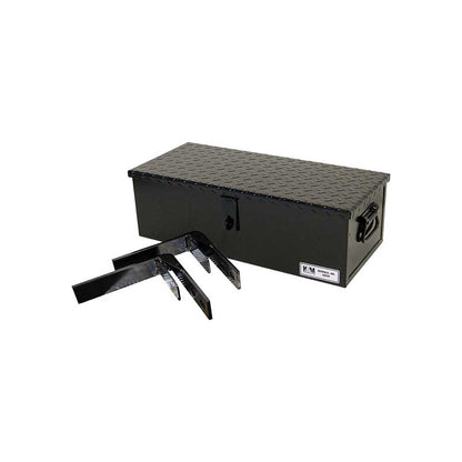 K&M Mfg #30 Toolbox & Mounting Brackets Kit | 23-In. x 10-In. x 7-In. | Black Powder Coat