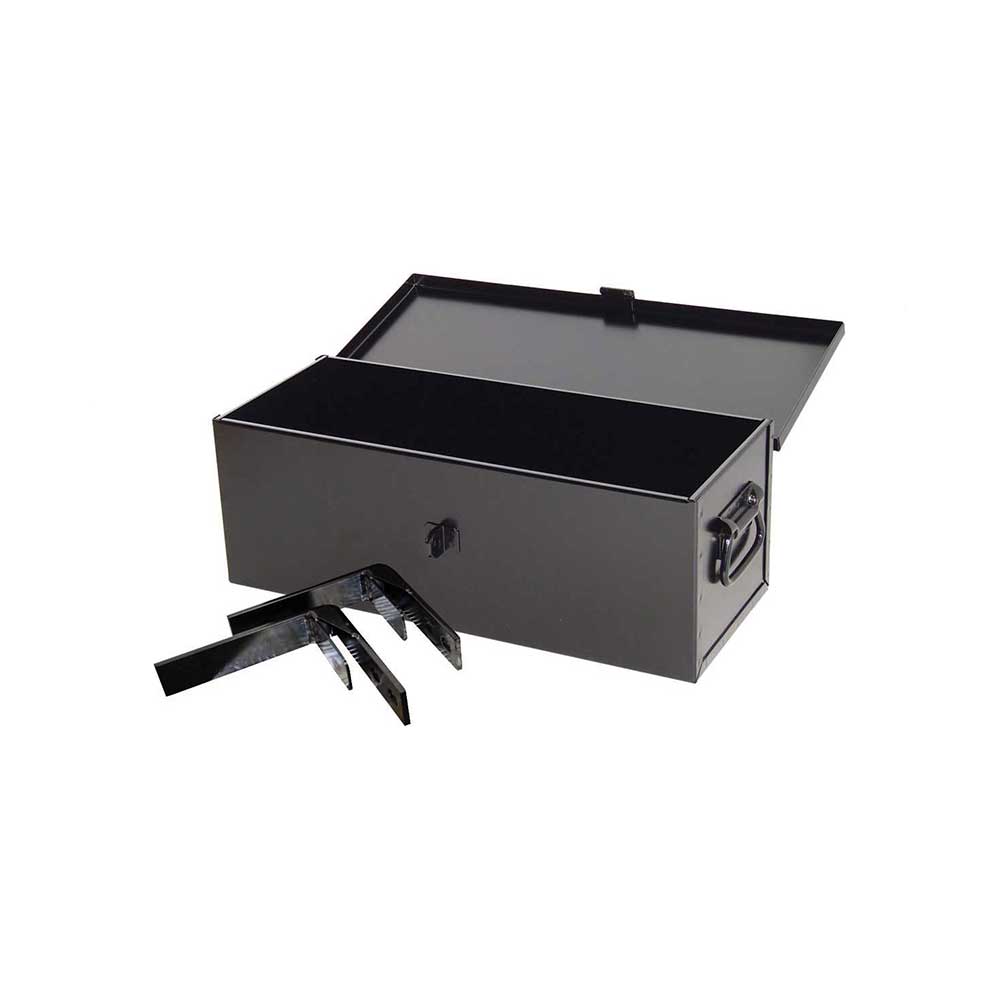 K&M Mfg #20 Toolbox & Mounting Brackets Kit | 21-In. x 8-In. x 7-In. | Black Powder Coat