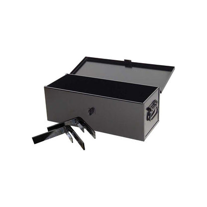 K&M Mfg #20 Toolbox & Mounting Brackets Kit | 21-In. x 8-In. x 7-In. | Black Powder Coat