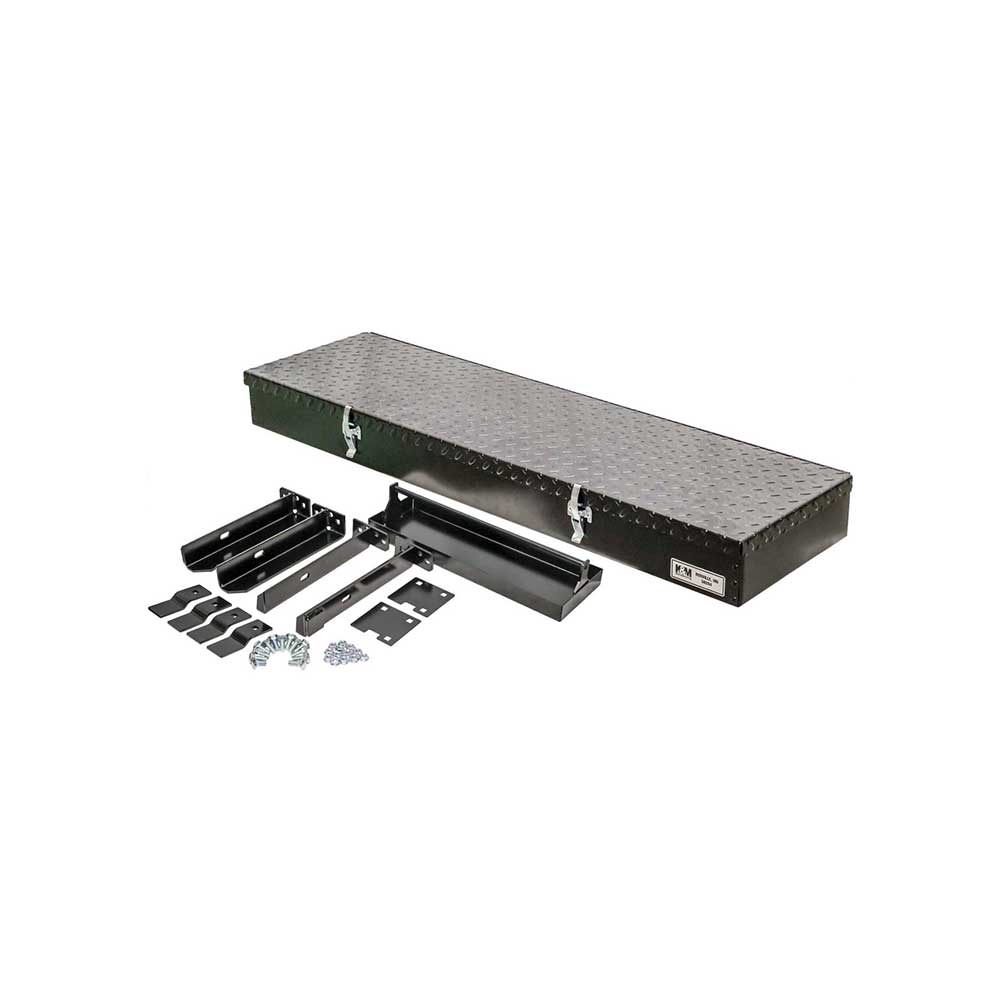 K&M Mfg John Deere S/STS Series Combine Toolbox Kit | 44-In. x 12-In. x 4.25-In. | Black Powder Coat