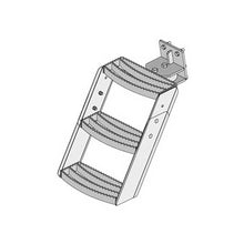 K&M Mfg Step Kit for John Deere Hiniker Series Tractors | 3-Step Unit | Left-Hand | Green