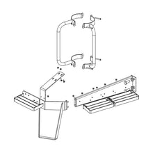 K&M Mfg Window Step & Handrail Kit for John Deere 8020 Series Tractors | 2004 & Newer | Green