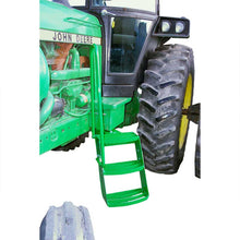 K&M Mfg Step Kit for John Deere Swivel Series Tractors | 3-Step Unit | Left-Hand | Green