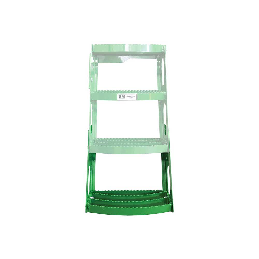 K&M Mfg Fourth Step Kit for John Deere Regular Series Tractors | Bolt-On Design | Green