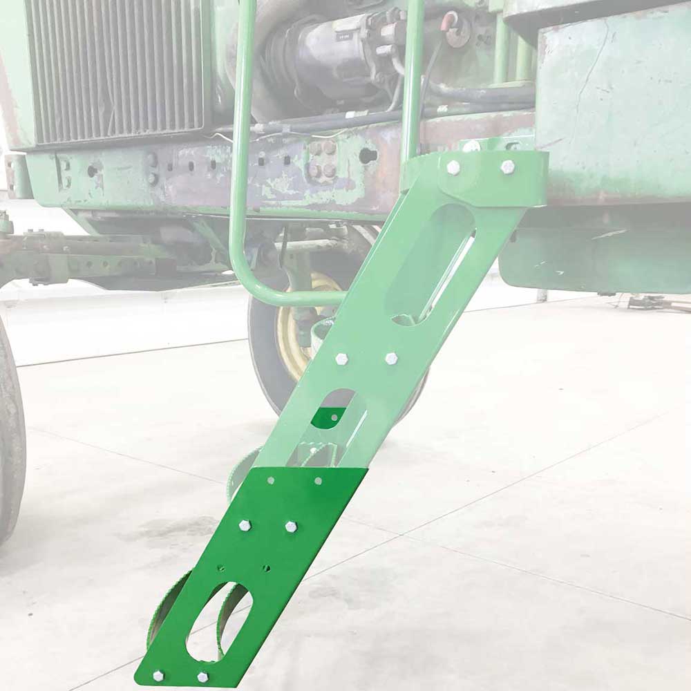 K&M Mfg Fourth Step Kit for John Deere Regular Series Tractors | Bolt-On Design | Green