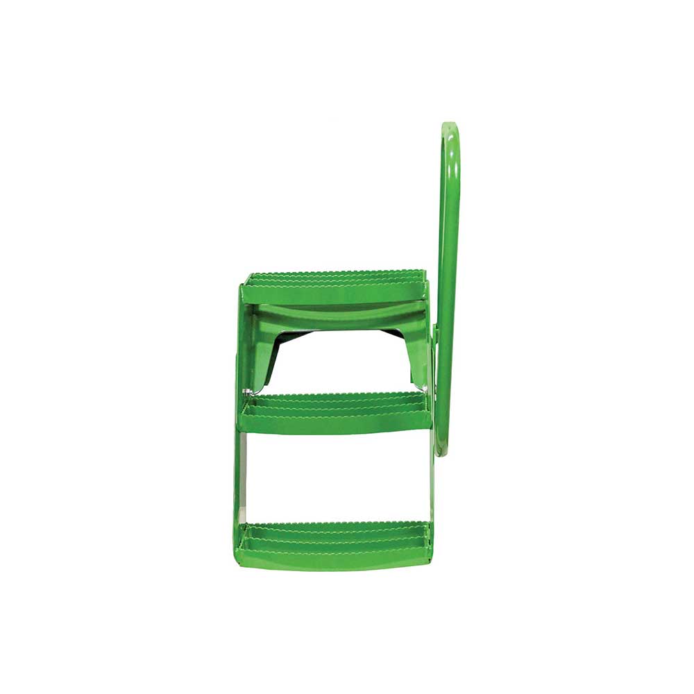 K&M Mfg Step & Handrail Kit for John Deere 7000-7010 Series | 3-Step Unit | With 4th Step | Green
