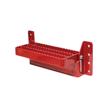 K&M Mfg Universal Flip-Up Tractor Step | Red Powder Coat Finish