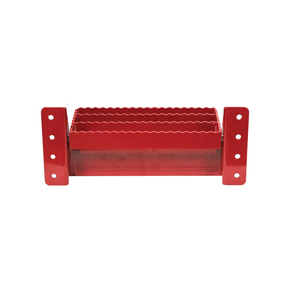 K&M Mfg Universal Flip-Up Tractor Step | Red Powder Coat Finish