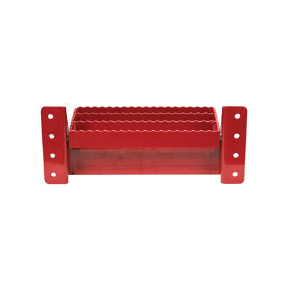 K&M Mfg Universal Flip-Up Tractor Step | Red Powder Coat Finish