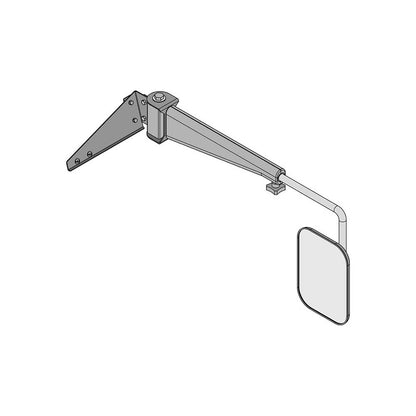 K&M Mfg Mirror Kit for Case IH Maxxum Series Tractors | Right-Hand | Black Powder Coat