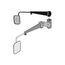 K&M Mfg Mirror Kit for International Harvester 86-88 Series Tractors | LH or RH | Black Powder Coat