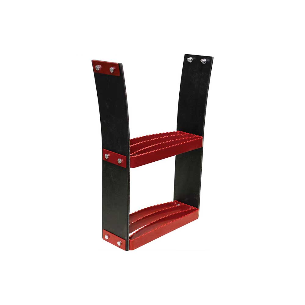 K&M Mfg Flex Step Kit for Universal Fit | Bolt-On Design | 2-Step Unit | Red Powder Coat Finish