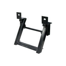 K&M Mfg Retractable Truck Step | Universal Mount with Non-Slip Treads | Black Powder Coat Finish