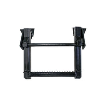 K&M Mfg Retractable Truck Step | Universal Mount with Non-Slip Treads | Black Powder Coat Finish