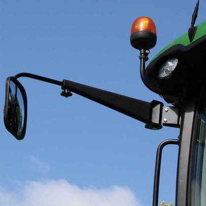 K&M Mfg All-Purpose Mirror Kit | Universal Fit | Rectangular | LH or RH | Black Powder Coat