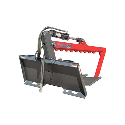 GREYWOLF Rock Devil Attachment for Skid Steer Loaders | Gray/Red Powder Coat