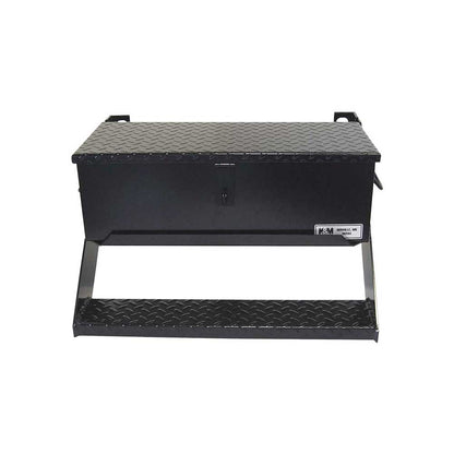 K&M Mfg Step Mount for #30 Toolbox | 22-In. - 25-In. Wide Bolt Pattern | Black Powder Coat