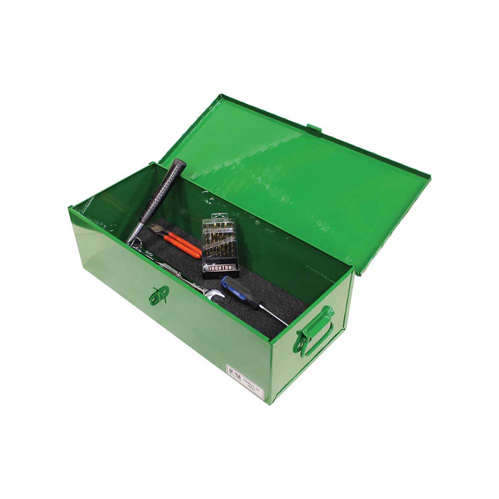 K&M Mfg #30 Toolbox | 23-In. x 10-In. x 7-In. | Green Powder Coat