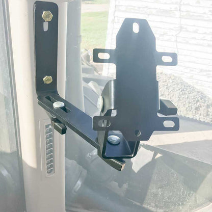 K&M Mfg Corner Post Monitor Bracket Kit for John Deere 7000-9020T/6J-8R Series Tractors | Black