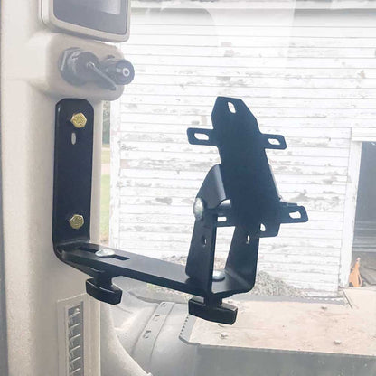 K&M Mfg Corner Post Monitor Bracket Kit for John Deere 7000-9020T/6J-8R Series Tractors | Black