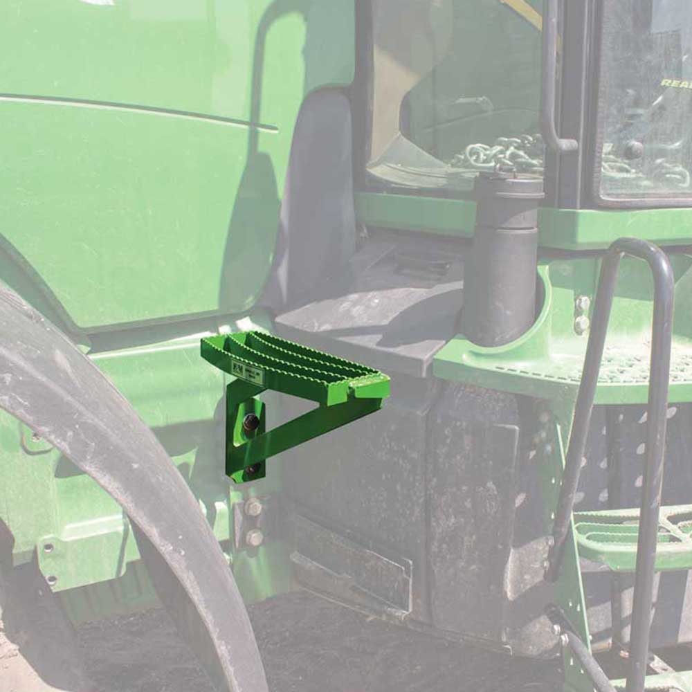 K&M Mfg Utility Step Kit for John Deere 7020-8030 Series Tractors | 1-Step Unit | Left-Hand | Green