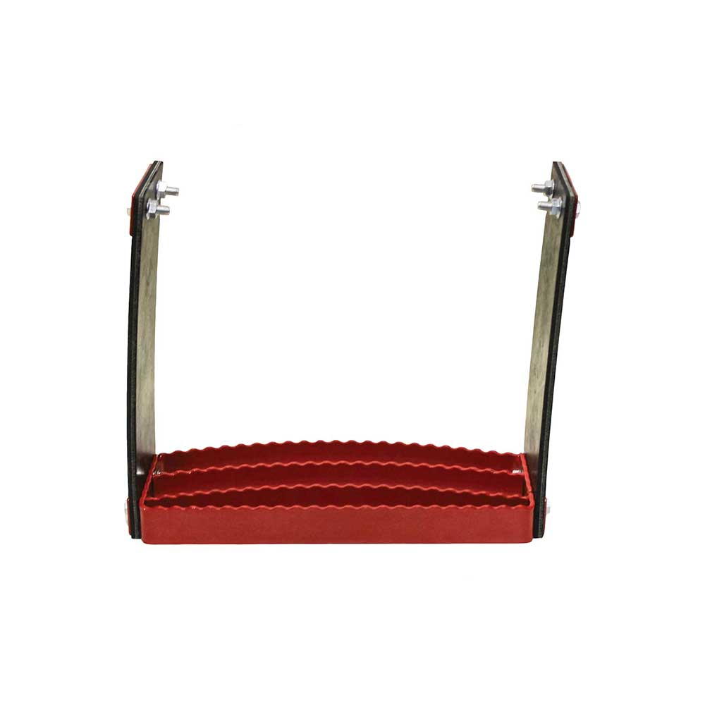 K&M Mfg Flex Step Kit for Universal Fit | Bolt-On Design | 1-Step Unit | Red Powder Coat Finish
