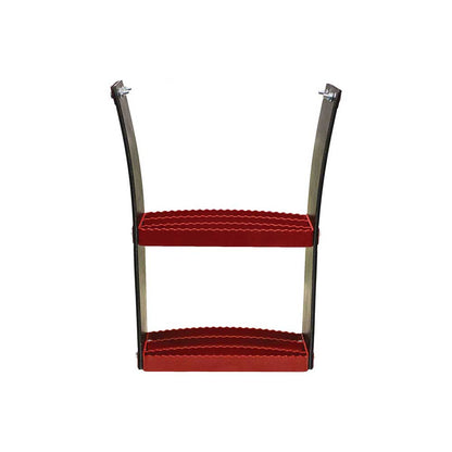 K&M Mfg Flex Step Kit for Universal Fit | Bolt-On Design | 2-Step Unit | Red Powder Coat Finish