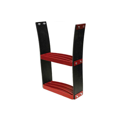 K&M Mfg Flex Step Kit for Universal Fit | Bolt-On Design | 2-Step Unit | Red Powder Coat Finish