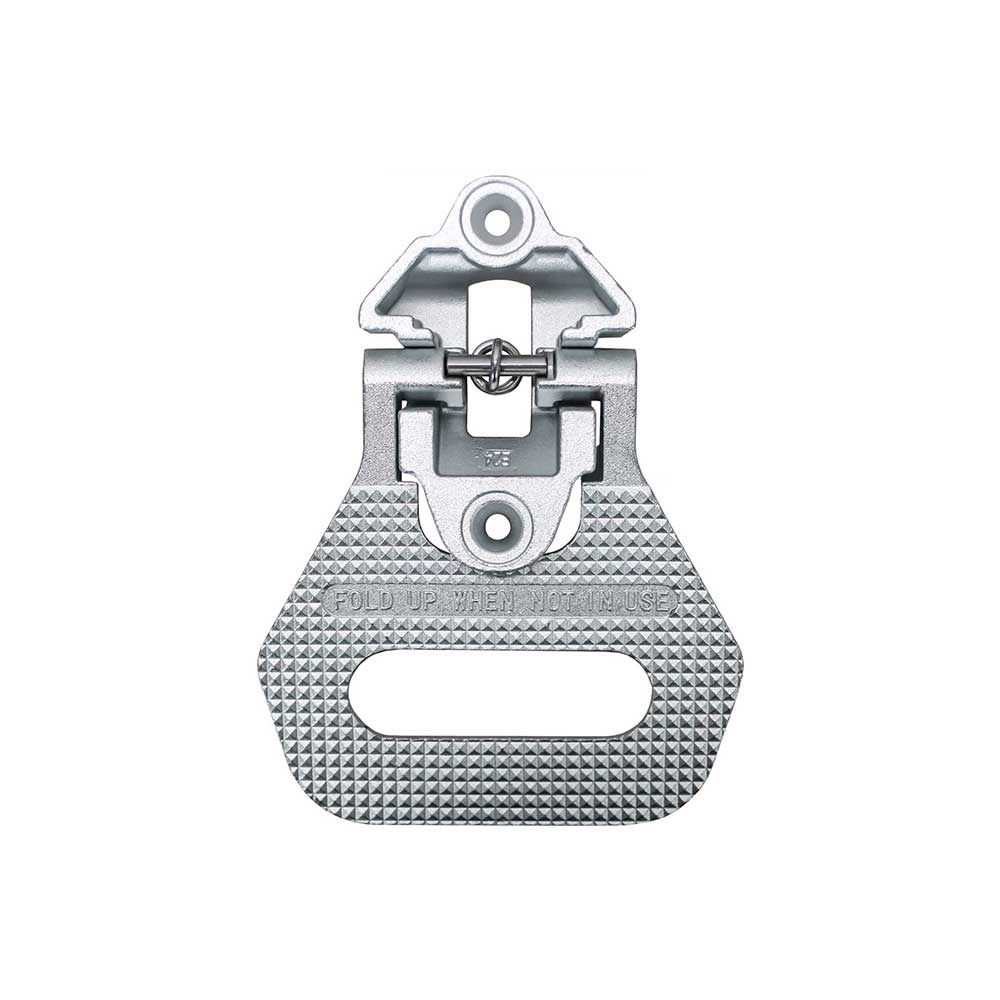 K&M Mfg Safety Folding Foot/Grab Step | For Work Trucks & Trailers | Silver Zinc-Plated Finish
