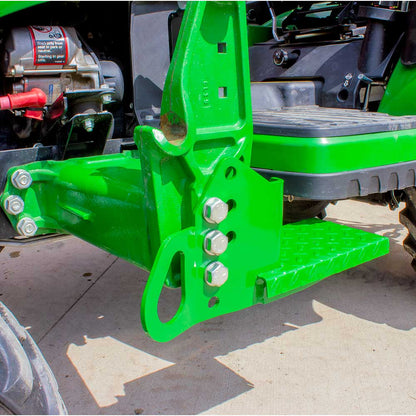 K&M Mfg Left-Hand Step for John Deere 120 Loader Series Compact Tractor | Includes RH Tie Down
