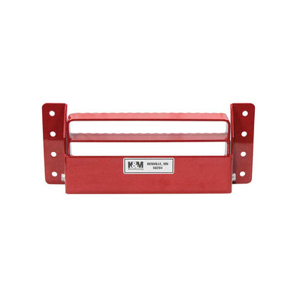 K&M Mfg Universal Flip-Up Tractor Step | Red Powder Coat Finish