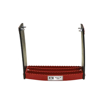 K&M Mfg Flex Step Kit for Universal Fit | Bolt-On Design | 1-Step Unit | Red Powder Coat Finish