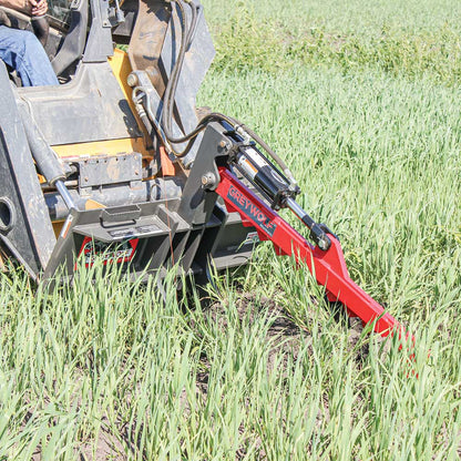 GREYWOLF Rock Devil Attachment for Skid Steer Loaders | Gray/Red Powder Coat
