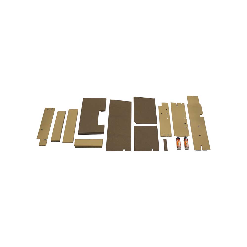 K&M Mfg Lower Cab Kit for John Deere 60-70 Series 4WD Tractors | Multi-Brown/Sailcloth Tan Cloth