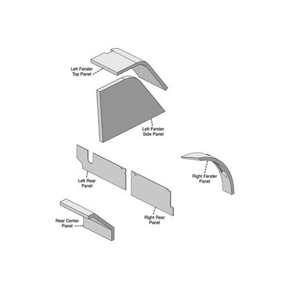 K&M Mfg Lower Cab Kit for John Deere 7000 Series Tractors | Multi-Brown Vinyl