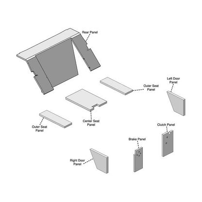 K&M Mfg Lower Cab Kit for International Harvester 86 Series Tractors | Original Western Brown Vinyl