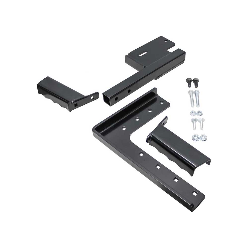 K&M Mfg Cab Corner Post Footrest Kit for John Deere 7R-8R-9R Series Tractors | Black Powder Coat