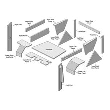 K&M Mfg Lower Cab Kit for Allis Chalmers 7020 Series Tractors | Black Belly | Black Vinyl